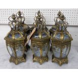 ORANGERY LANTERNS, a set of six, French provincial style, 40cm H.