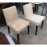 LIGNE ROSET DINING CHAIRS, a set of ten, including two high backs.