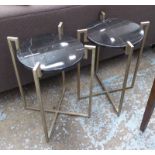 SIDE TABLES, a pair, in the Hollywood Regency style, 61cm x 51cm D.