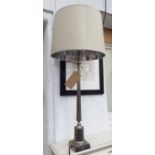 INDIA JANE MAYFAIR NICKLE TABLE LAMP, with shade, 97cm H.