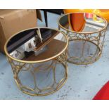 SIDE TABLES, a pair, 1960's French inspired, 38cm x 50cm D.