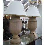 TABLE LAMPS, a pair, French style, with shades, 72cm H.