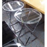 ANDREW MARTIN STYLE SIDE TABLES, a pair, 70cm H x 50cm D.
