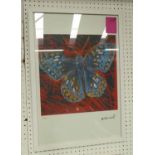 ANDY WARHOL 'Butterfly', lithograph from Leo Castelli Gallery, stamped on reverse, edited by G.