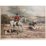 ALFRED HAIGH (1870-1963) 'Huntsman and hounds', lithograph, signed, framed.