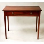 WRITING TABLE, George III mahogany,