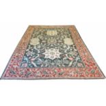 FINE WILLIAM MORRIS DESIGN SOUMAK CARPET, 355cm x 267cm.