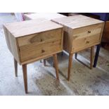 SIDE CHESTS, a pair, 1960's Danish style walnut, 64cm H.
