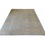 CONTEMPORARY CARPET, 305cm x 244cm, wool and jute moroccan lattice design.