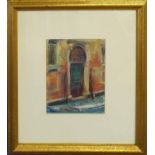 DAVID LLOYD SMITH (b.1944) 'Venetian Doorway', on paper, 22cm x 17cm, signed and dated, framed.