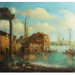 NORMAN HENRY RIMA, 'View of the Venice Laguna towards San Giorgio Maggiore', oil on canvas,