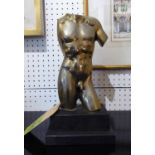 FONDICA CO ART, sculptural torso of a male, circa 1990's, 35cm H.