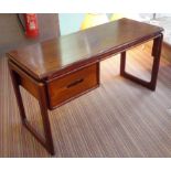 DYRLUND FLOAT TOP DESK, 1970s danish rosewood, 126cm W x 48cm H x 68cm D.