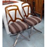 DINING CHAIRS, a set of six, 1960's Grafton Wisconsin.