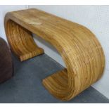 GABRIELLA CRESPI STYLE CONSOLE TABLE, caned bamboo, 150cm x 75cm.