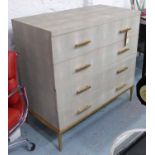 OKA LANTAU CHEST OF DRAWERS, faux shagreen, 100cm x 51cm x 95cm H.