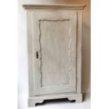 ARMOIRE, 19th century French, traditionally grey painted,