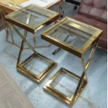 SIDE TABLES, a pair, 1960's French inspired, 60cm H.