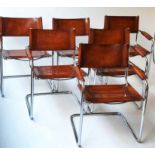 DINING CHAIRS, a set of six,