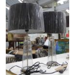 TABLE LAMPS, a pair, 1960's Italian style with shades, 63cm H.