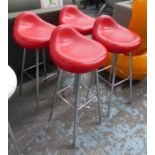 FRIGHETTO BLOB STOOLS, a set of four, by Karim Rashid, 80cm H.