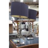 HEATHFEILD & CON RIVOLI TABLE LAMPS, a pair, with shades, 97cm H.