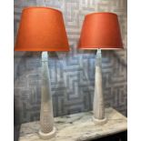 TABLE LAMPS, a pair, in the manner of John Dickinson,