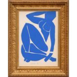 HENRI MATISSE 'Nu Bleu IX', 1954, original lithograph after Matisse's cut outs,