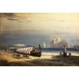 ATTRIBUTED TO THOMAS MILES RICHARDSON (1813-1890) 'Neopolitan Coastal View with Castello Aragonese
