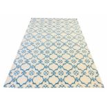 CONTEMPORARY SILK AND WOOL CARPET, 300cm x 200cm, Iznik lattice design.