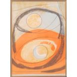 BARBARA HEPWORTH 'Abstract', on silk, signed in the plate, 143cm x 105cm, framed and glazed.