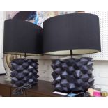 PORTA ROMANA HARDY TABLE LAMPS, a pair, 54cm H.