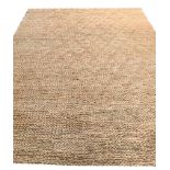 BASKET WEAVE JUTE CARPET, 365cm x 275cm.