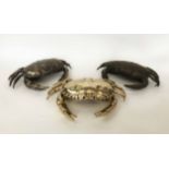 FONDICA CO ART CRAB TRAYS, a set of three, 32cm W.