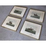 HENRY ALKEN 'Hunting Recollections plates, 1,2,3 and 5', hand coloured engravings, 26cm x 33cm.