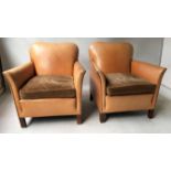 ARMCHAIRS, a pair,