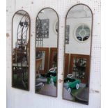 ORANGERY WALL MIRRORS, a set of three, 99cm x 29cm.