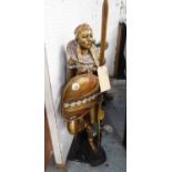 CONTEMPORARY SCHOOL, the Dahomey warrior, painted bronze, 102cm H.