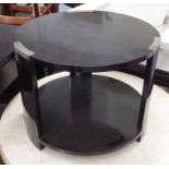 SIDE TABLE, macassar ebony finish, 45cm H x 60cm diam.