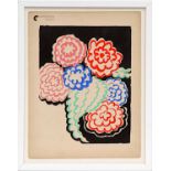 SONIA DELAUNAY 'Fleurs', Pochoir - 1930, Composition Planche 20, Suite: Compositions Couleurs Idees,