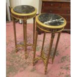 PLANT STANDS, a pair, Louis XVI style gilt,