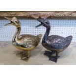 FONDICA CO ART, sculpture of ducks, a set of two, circa 1990's, 27cm H.