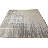 'CHELSEA' GREY CONTEMPORARY CARPET, 300cm x 300cm, wool and silk.