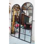ORANGERY WALL MIRRORS, a pair, French Provincial inspired, 165cm x 60cm.