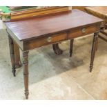 WRITING TABLE, William IV mahogany with a pair of drawers, 76cm H x 104cm x 53cm.