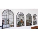ORANGERY WALL MIRRORS, a set of four, French Provincial style, 49cm x 77cm.