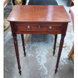 SIDE TABLE, Victorian style mahogany with one drawer, 77cm H.
