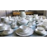 DINNER SERVICE, English bone China, Coalport & Wedgwood 'Countryare', an extensive service,