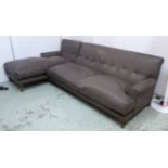 SCP OSCAR CORNER SOFA BY MATTHEW HILTON, sectional in calf skin leather, 260cm L.