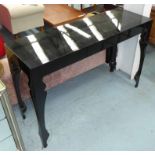 HEALS LOUIS CONSOLE TABLE black lacquered finish, 126cm W x 442cm D x 80cm H.